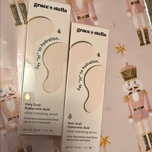 Grace & Stella Hyaluronic Acid Serum - Pink and Gold Packaging- Per package.